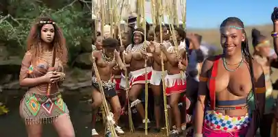 非洲原始部落的露奶族 祖鲁文化的女人都是不穿上衣的 难怪这么多人都爱去非洲援助 虽然黑但有的真不错啊