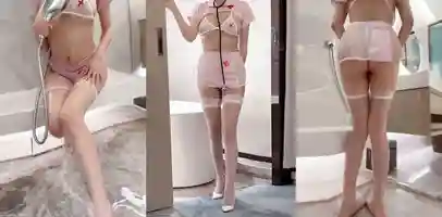 绝美模特杨晨晨 穿粉色护士装配性感白丝 大胆展示极品身材 有这样的护士 生病都是幸福的事