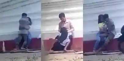 缅甸骚货女大学生 在旅游景点佛塔 与男友玩野战偷吃 四下无人接吻口交吃鸡