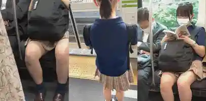 日本真实电车痴汉 电车里把鸡巴塞少女内裤里摩擦 少女敢怒不敢言