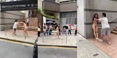 香港 北角和富道惊见「裸女」逃跑与男人拉扯 网民超惊吓：「到底发生什么事？」