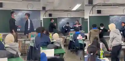 台湾 高中生这么猖狂吗 课堂上因为老师批评他几句 直接就上台暴揍老师